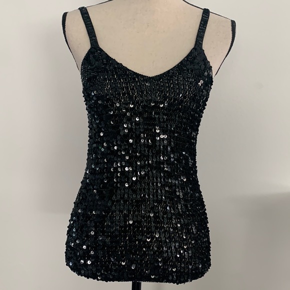Tristan and Iseut Sequin stretchy camisole. Size M - Picture 1 of 4